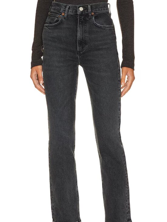 Agolde Denim - Agolde High Rise Stovepipe Jeans Black